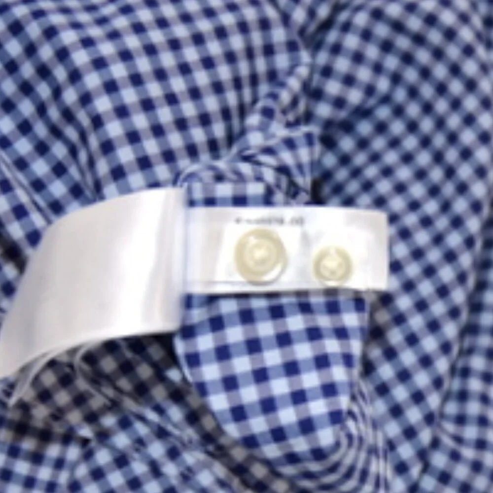 Banana Republic Men's Small Blue Plaid Button Up Shirt – Size: Large - Picture 11 of 11